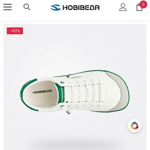 Hobibear Women's White and Green Sneakers